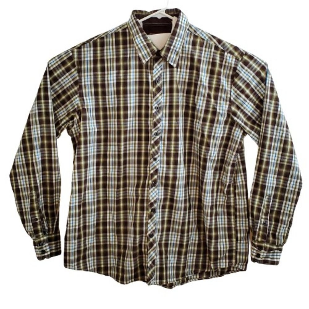 James Tattersall London Plaid Shirt Green